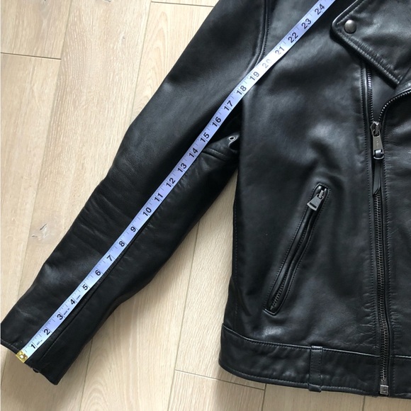 NWOT Polo Ralph Lauren Black Cow Hide Biker Leather Jacket - Picture 5 of 16